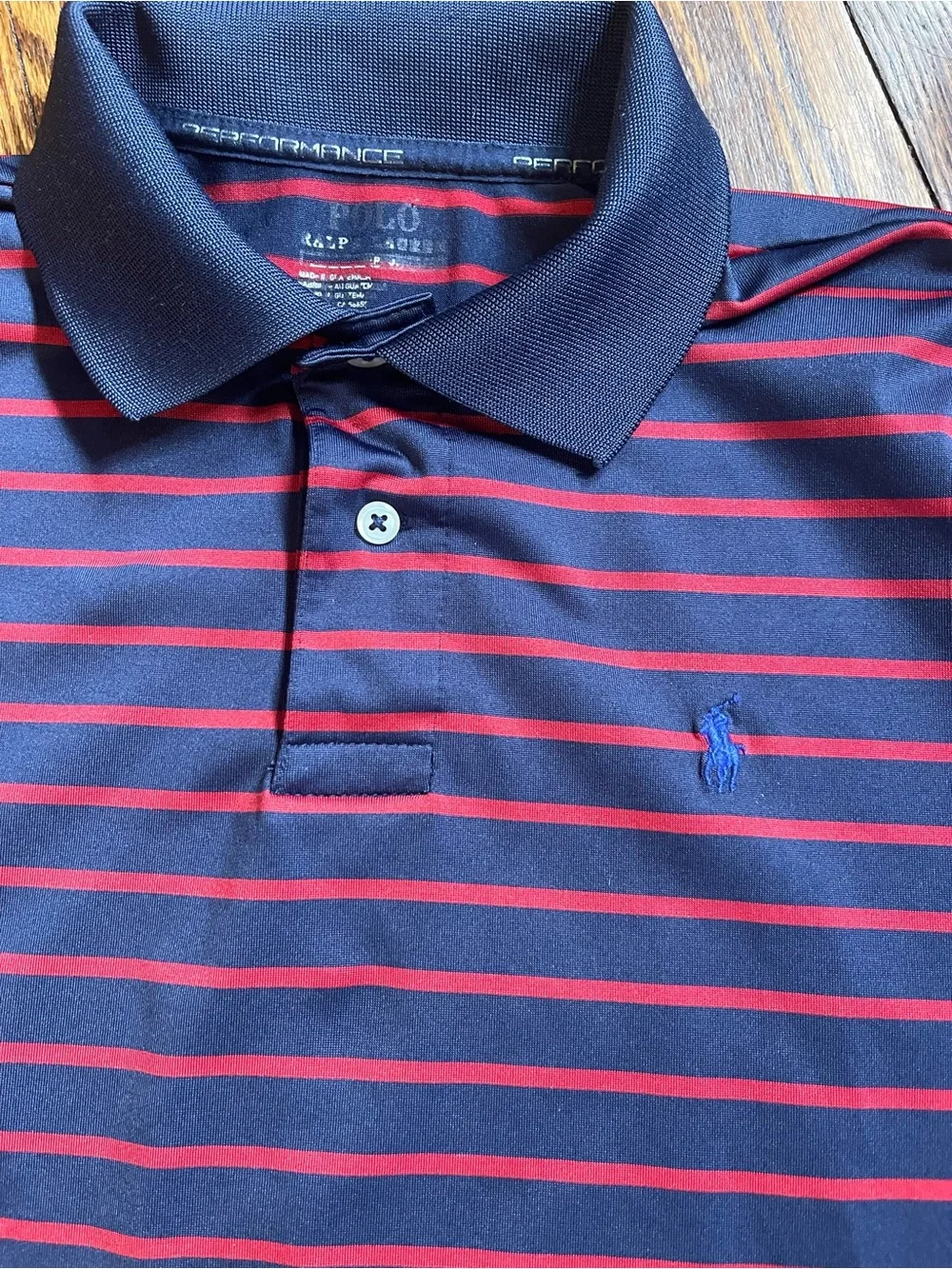Ralph Lauren Navy with Red Stripe Polo Shirt